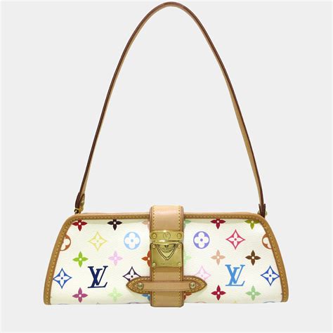 louis vuitton white monogram multicolore shirley bag|LOUIS VUITTON Shirley Monogram Multicolore Shoulder Bag M40049 White.